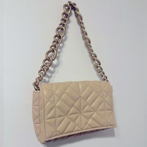 Zara Woman Faux Leather Clutch with Chain Strap . NWOT